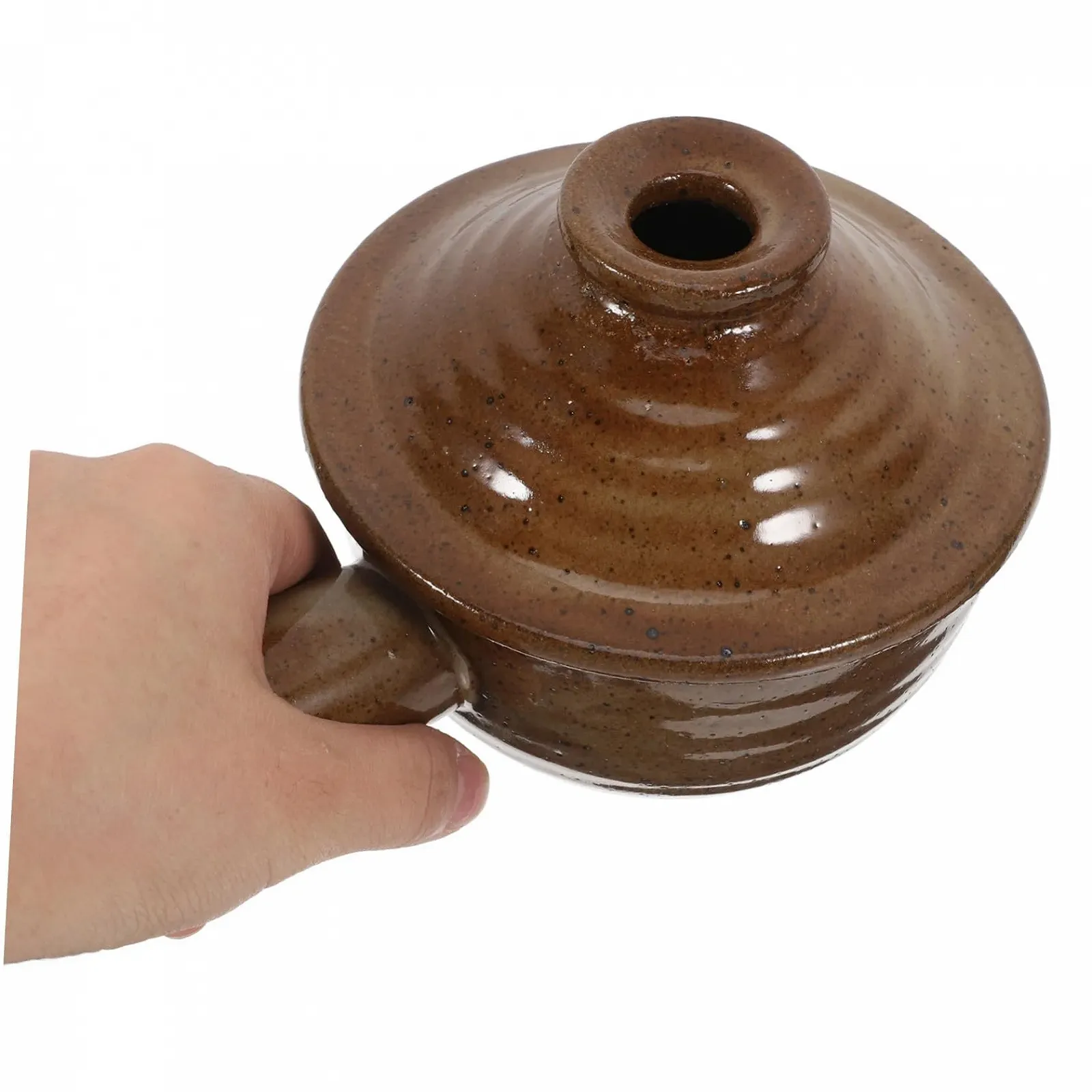 Ківш для тушкування Zerodeko керамічний Набір 2 шт. Круглий з кришкою, фото №4