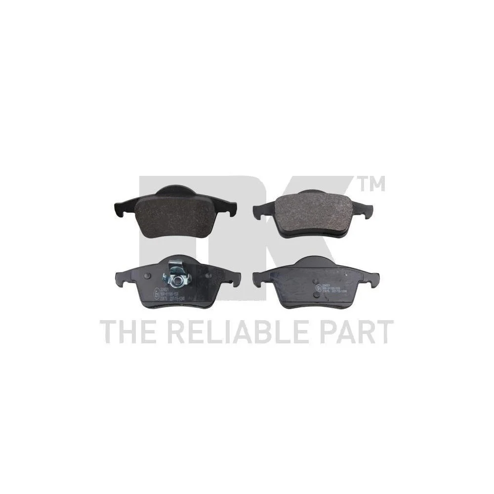 Комплект тормозных колодок NK 224821 для VOLVO задний мост, фото №1 Комплект тормозных колодок NK 224821 для VOLVO задний мост, фото №1