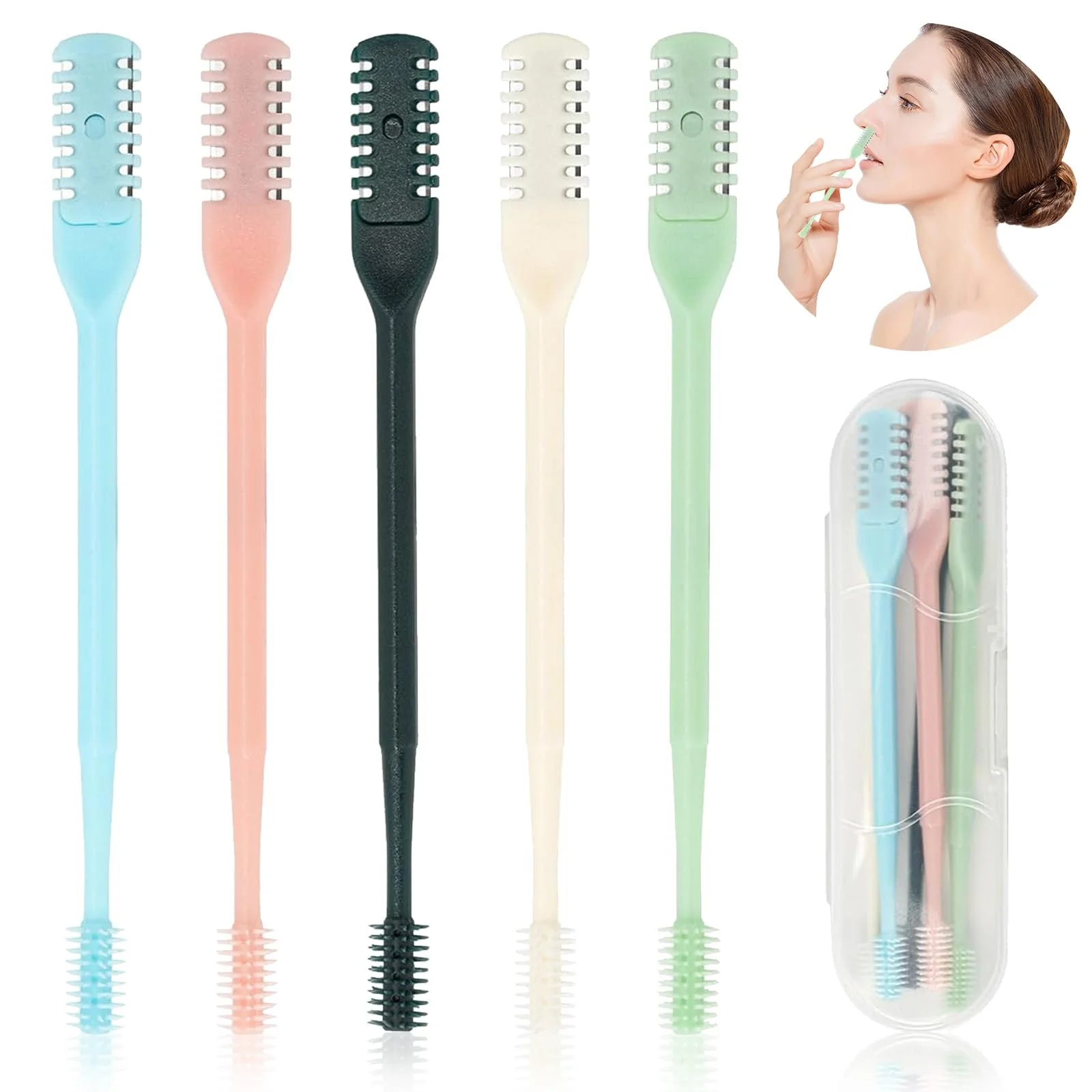 Тример для носових волосків 2-в-1 Портативний Ручний 360° Обертовий Подвійний, фото №1