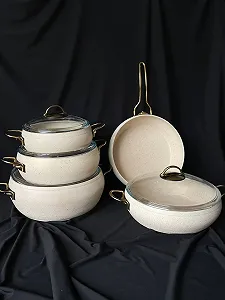 Набор каструль та сковорідка. 9 предметів - Фото 1