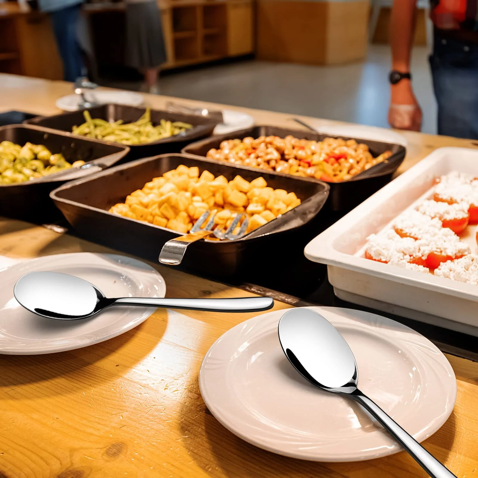 Ложка для сервірування Saedy нержавіюча сталь, набір 6 штук, фото №3