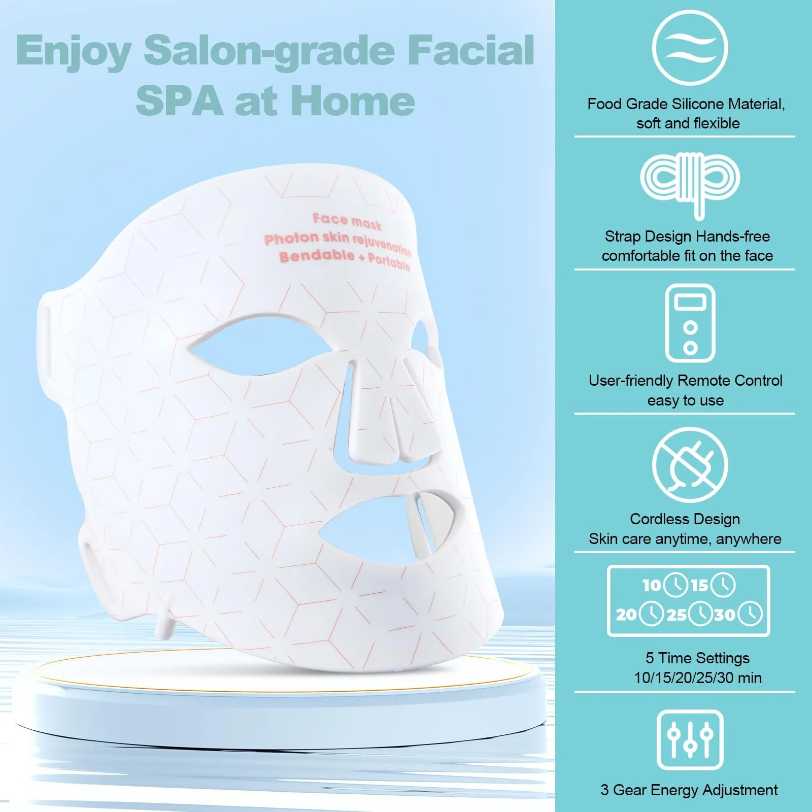 LED Маска для лица Светотерапия Красный свет, LED Маска, фото №5