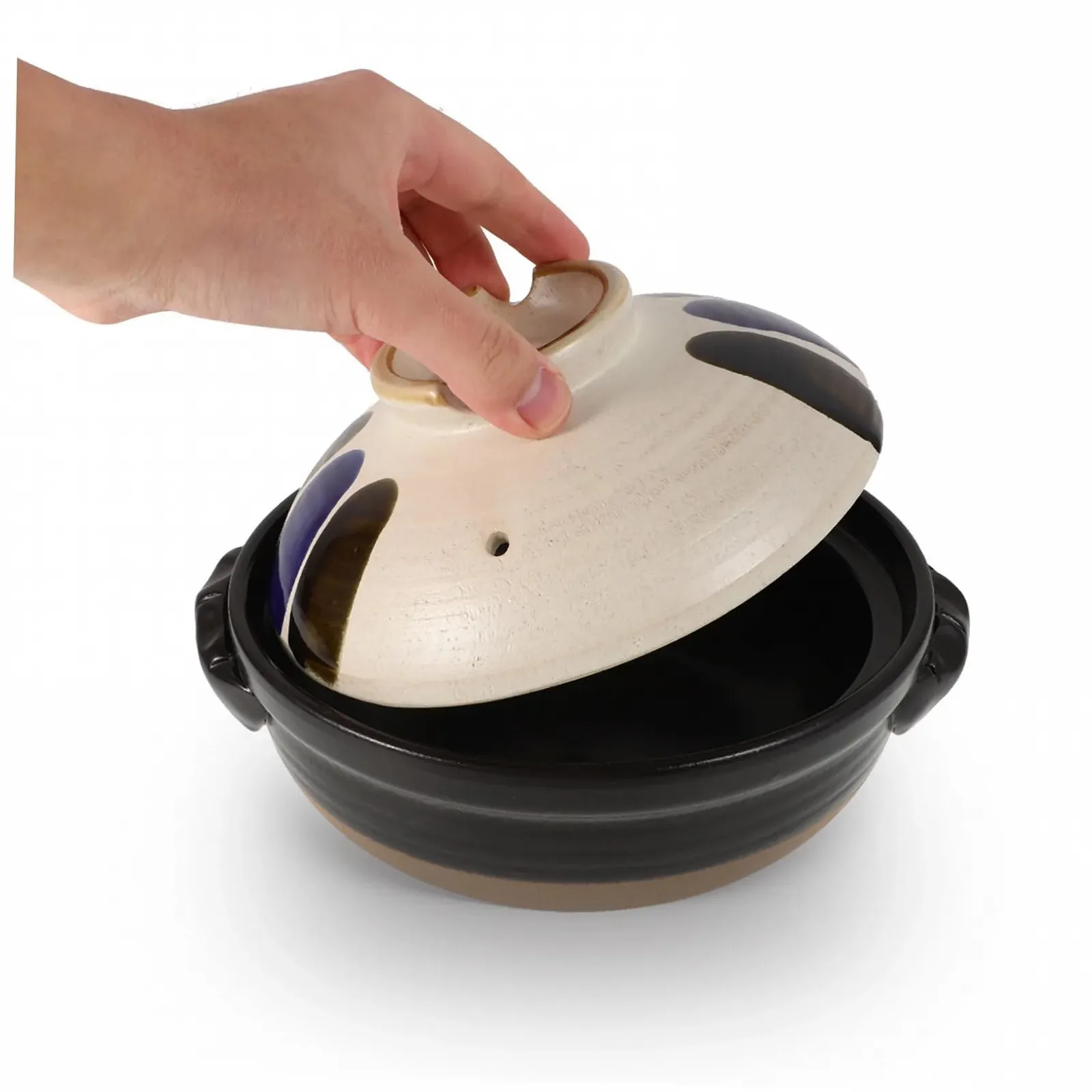 Керамический горшок для приготовления с крышкой из грубой керамики в японском стиле, фото №8 Керамический горшок для приготовления с крышкой из грубой керамики в японском стиле, фото №8