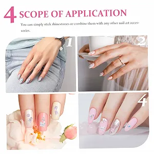 Стрази Healvian, плоскі, для декорування нігтів, манікюру, конусний дриль synthetic.ua - Фото 1