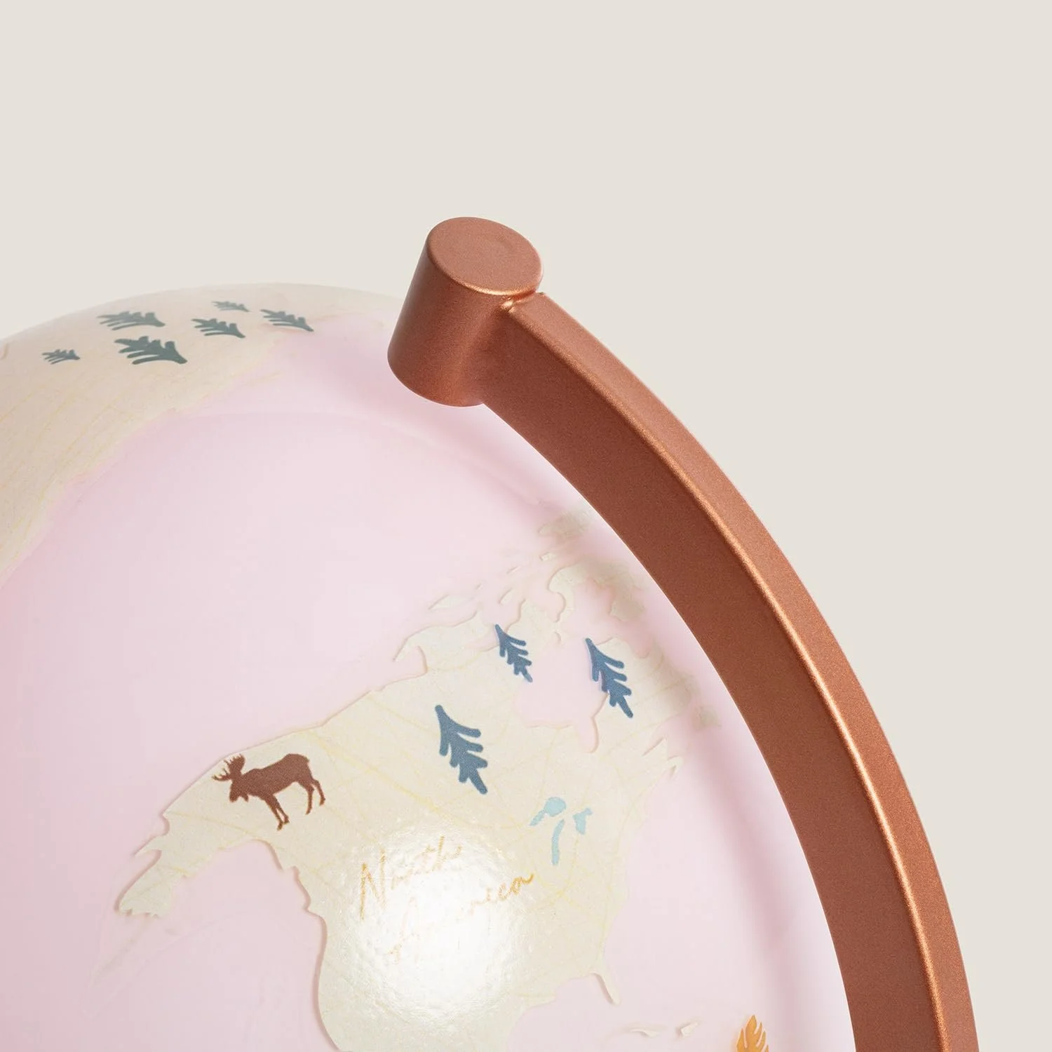 Настільна лампа LEDKIA LIGHTING Globe Рожеве золото, фото №7