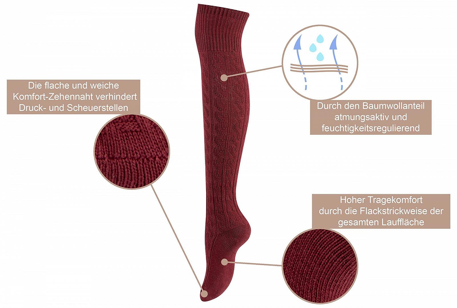 Жіночі гольфи з кабельною в'язкою та нековзним поясом, фото №4