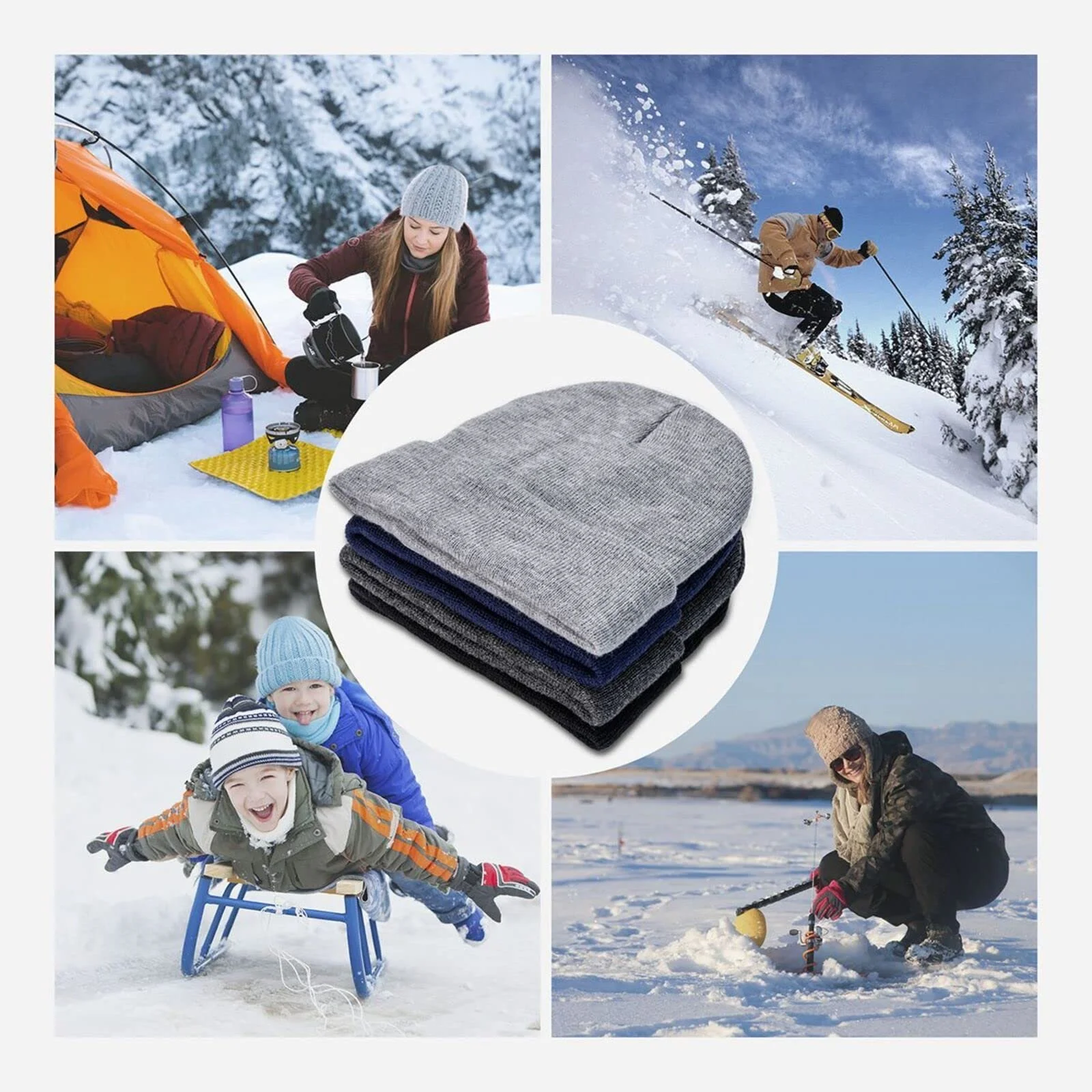 Вязана шапка BROLEO з мультяшним персиком, фото №8