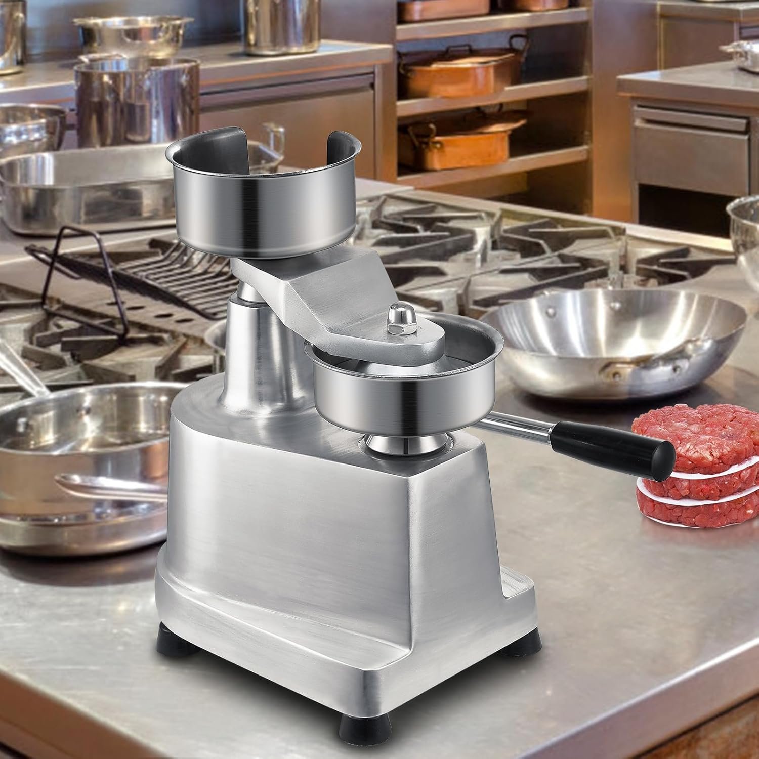 Ручной пресс для гамбургеров Vevor JKH-100 /  Silver, фото №7