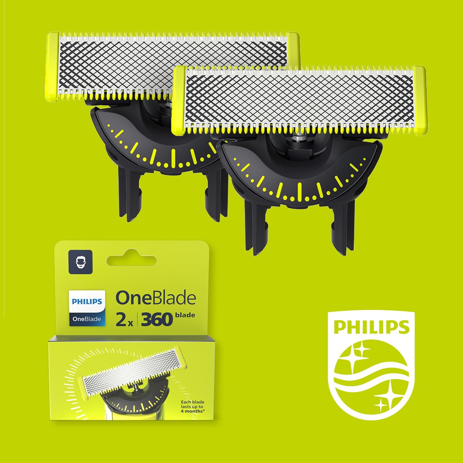 Сменные лезвия Philips OneBlade 360 QP420/60 2 шт., фото №4 Сменные лезвия Philips OneBlade 360 QP420/60 2 шт., фото №4