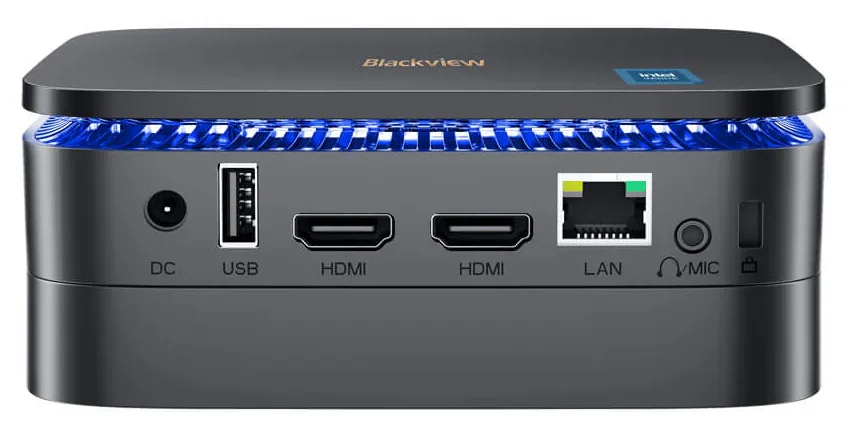 Міні ПК Blackview MP60 / Intel Celeron N5095 / RAM 16GB / SSD 512GB / 2 x HDMI / LAN / Wi-Fi 5 / Bluetooth 4.2 / Windows 11 / Чорний, фото №4