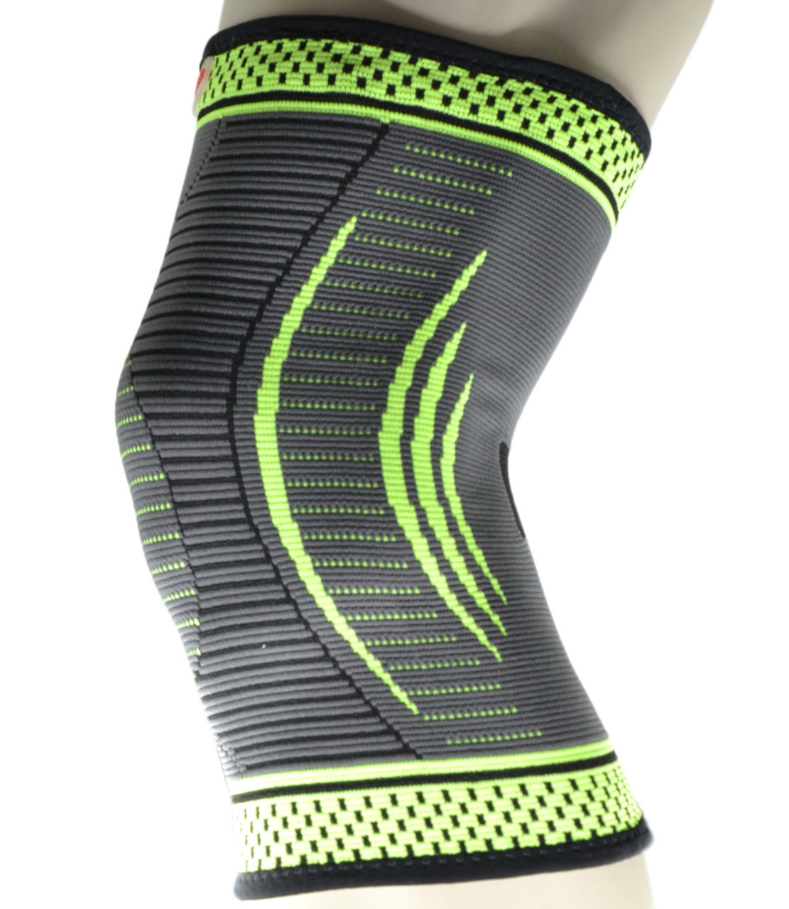 Компресійний наколінник MadMax MFA-284 3D Compressive knee support Dark grey/Neon green 1шт L, фото №5 Компресійний наколінник MadMax MFA-284 3D Compressive knee support Dark grey/Neon green 1шт L, фото №5