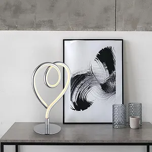 Настольная лампа GLOBO LIGHTING LED Heart Shape 23,5 см Chrome Opal synthetic.ua - Фото 1