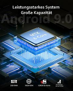 MP3-плеер AGXOV 144GB Bluetooth с наушниками, с 4.02-дюймовым сенсорным экраном, MP4-плеер с Spotify, Audible, Amazon Music, Deezer, FM-радио, диктофон, E-Reader synthetic.ua - Фото 1