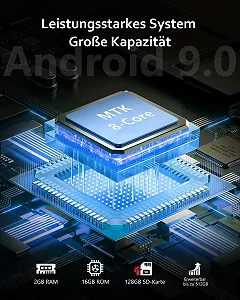 MP3-плеєр AGXOV 144GB Bluetooth з навушниками, з 4.02-дюймовим сенсорним екраном, MP4-плеєр з Spotify, Audible, Amazon Music, Deezer, FM-радіо, диктофон, E-Reader synthetic.ua - Фото 1