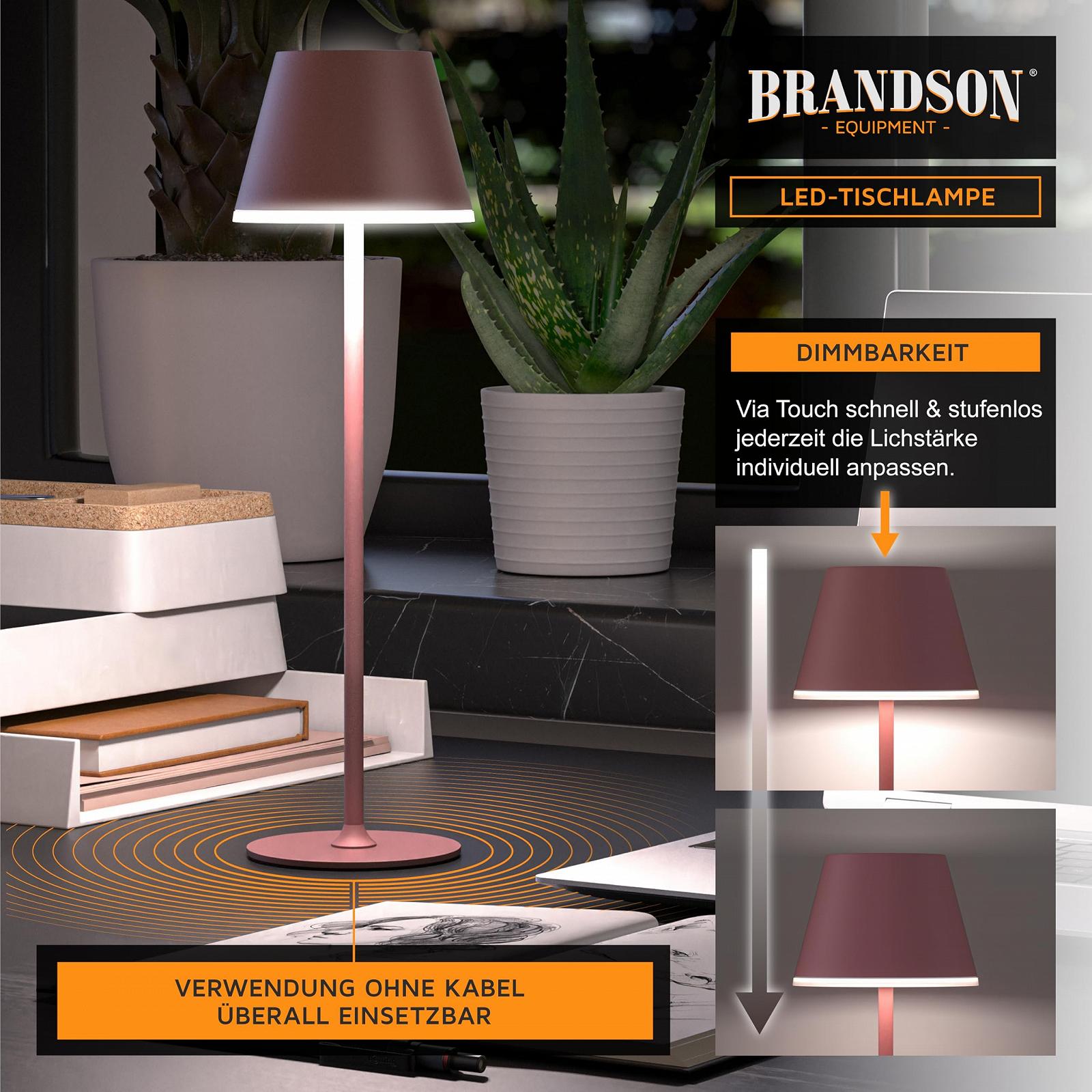 Настільна лампа Brandson LED Акумуляторна Touch Dimmable Метал IP54, фото №4