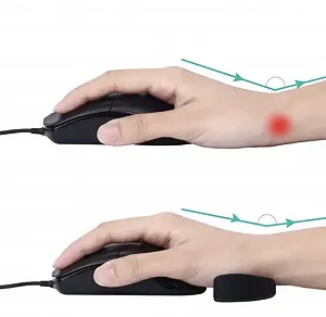 Підставка під зап’ястя для миші 1 шт Чорний synthetic.ua - Фото 1