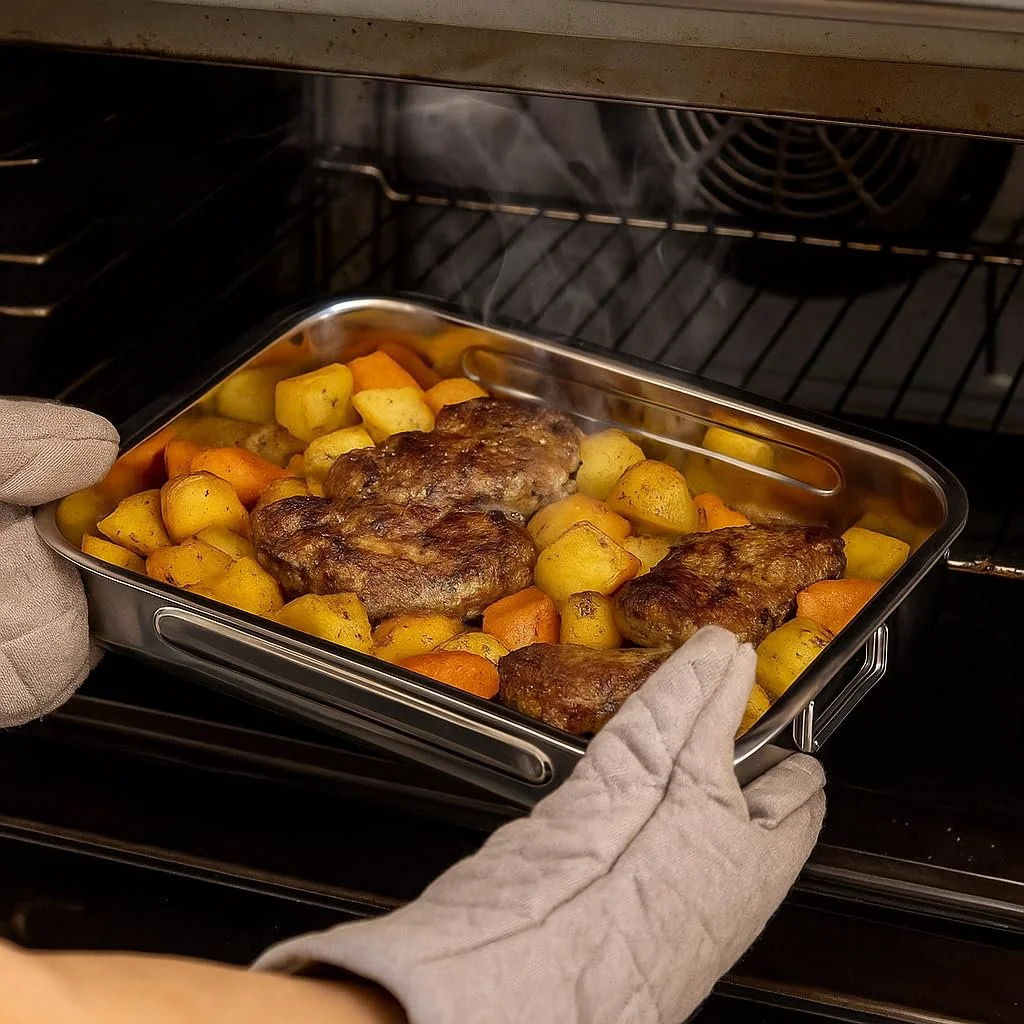 Набір форм для запікання Space Home для лазаньї нержавіюча сталь антипригарне покриття набір з 2 шт, фото №5