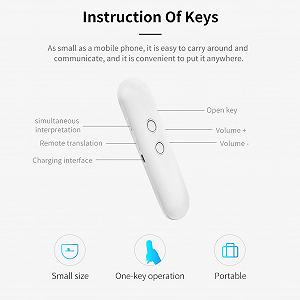 Перекладач голосу Fockety, портативний миттєвий двосторонній 96 різними мовами synthetic.ua - Фото 1
