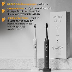 Звукова зубна щітка SMILEY Plus Ultrasonic дорожня з зарядним пристроєм та насадкою synthetic.ua - Фото 1