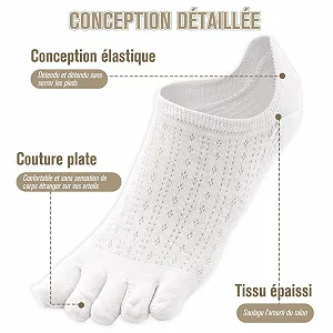 Шкарпетки для пальців ZOCONE Жіночі 4 пари Дихаючі та поглинаючі піт synthetic.ua - Фото 1