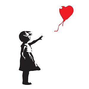 Купити Наклейка на стіну Banksy Girl with Balloon Вінілова Самоклеюча Маленька 13x9 см - Фото 1 Наклейка на стіну Banksy Girl with Balloon Вінілова Самоклеюча Маленька 13x9 см - Фото 1
