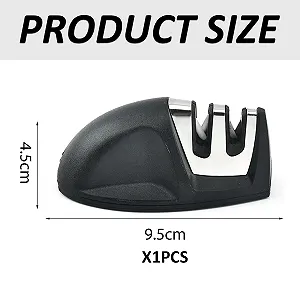 Точилка для ножів ручна портативна міні 9.5 x 4.5 см Чорна synthetic.ua - Фото 1