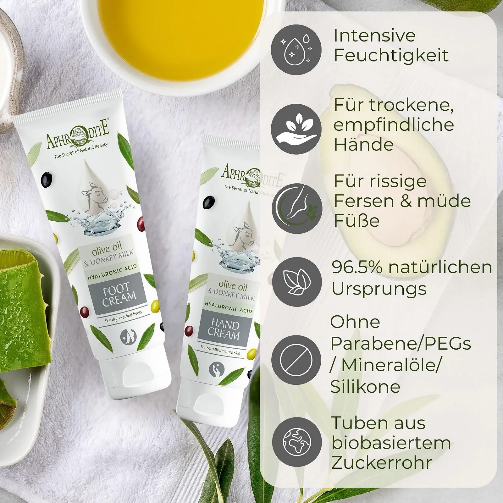 Крем для рук та ніг Aphrodite Jugendelixir Набір лосьйонів (Крем для ніг 100 мл, Крем для рук 100 мл), фото №2