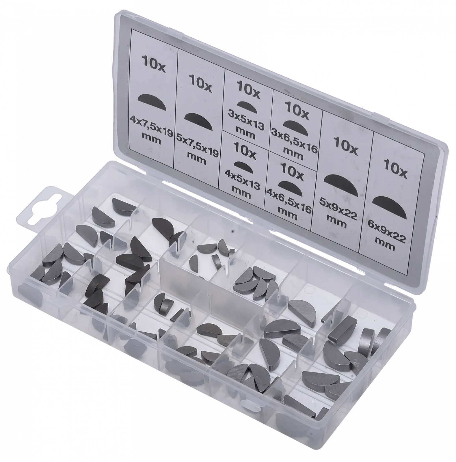 Набор сегментных шпонок SW-STAHL S8064 80 предметов, фото №1