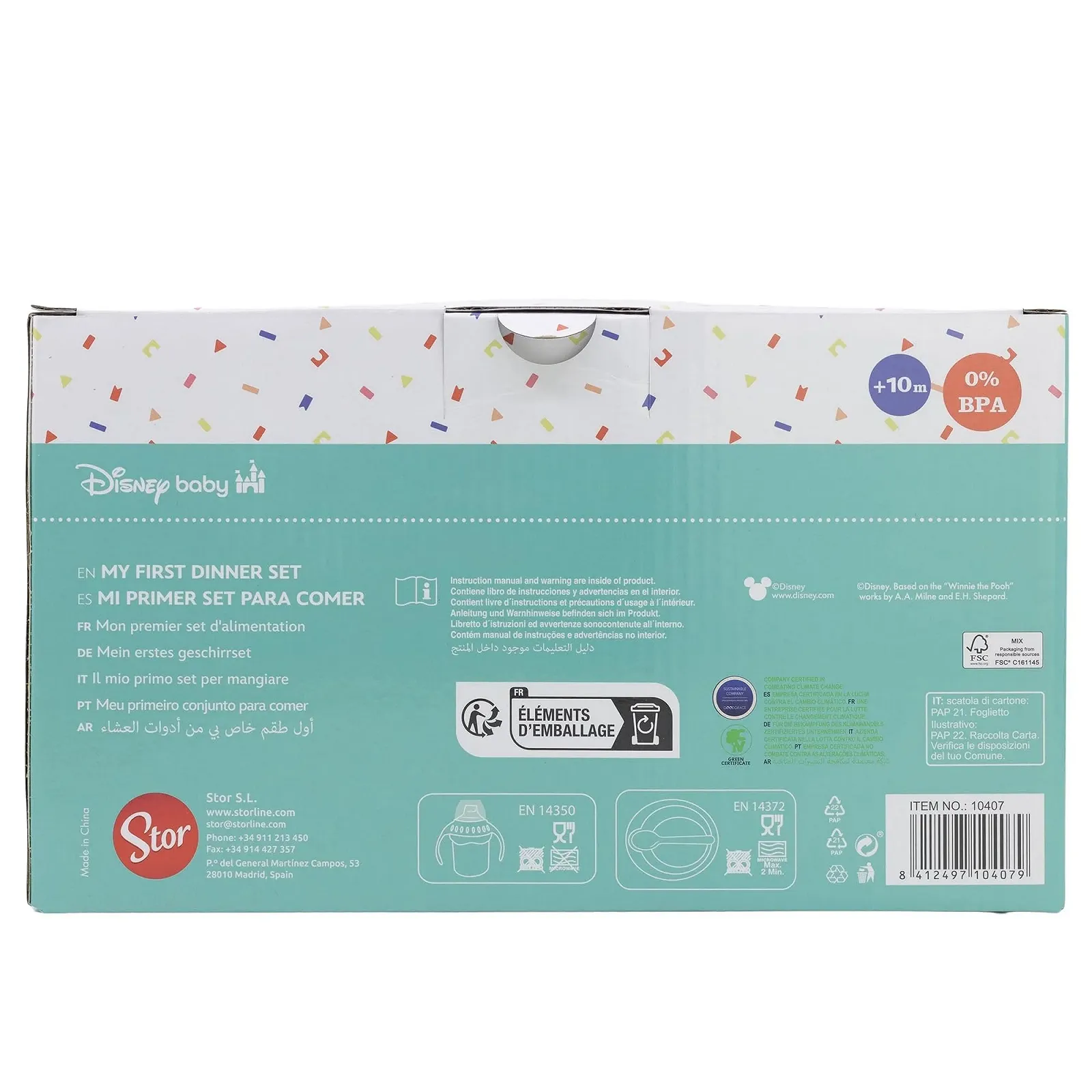 Набор детский Disney Minnie Mouse, бутылочка, миска и ложка, пластик и силикон без BPA, голубой, фото №3 Набор детский Disney Minnie Mouse, бутылочка, миска и ложка, пластик и силикон без BPA, голубой, фото №3