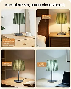 Настільна лампа ZJ15TLD05 E27 3 колірні температури зелений/чорний synthetic.ua - Фото 1