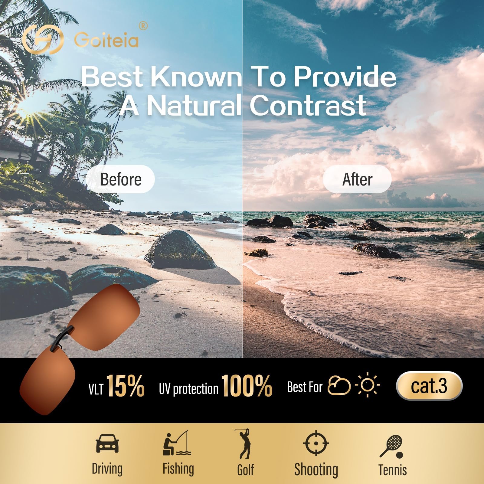 Сонцезахисні окуляри Goiteia Polarisierte Clip для окулярів Накладні, фото №3