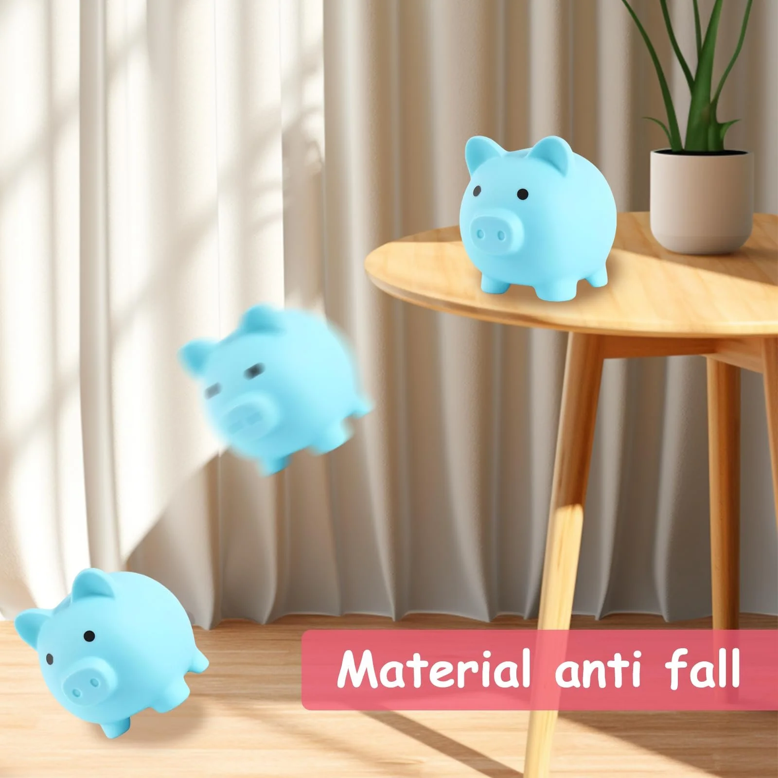 Скарбничка 2 штуки Порося пластикова небитка, фото №5