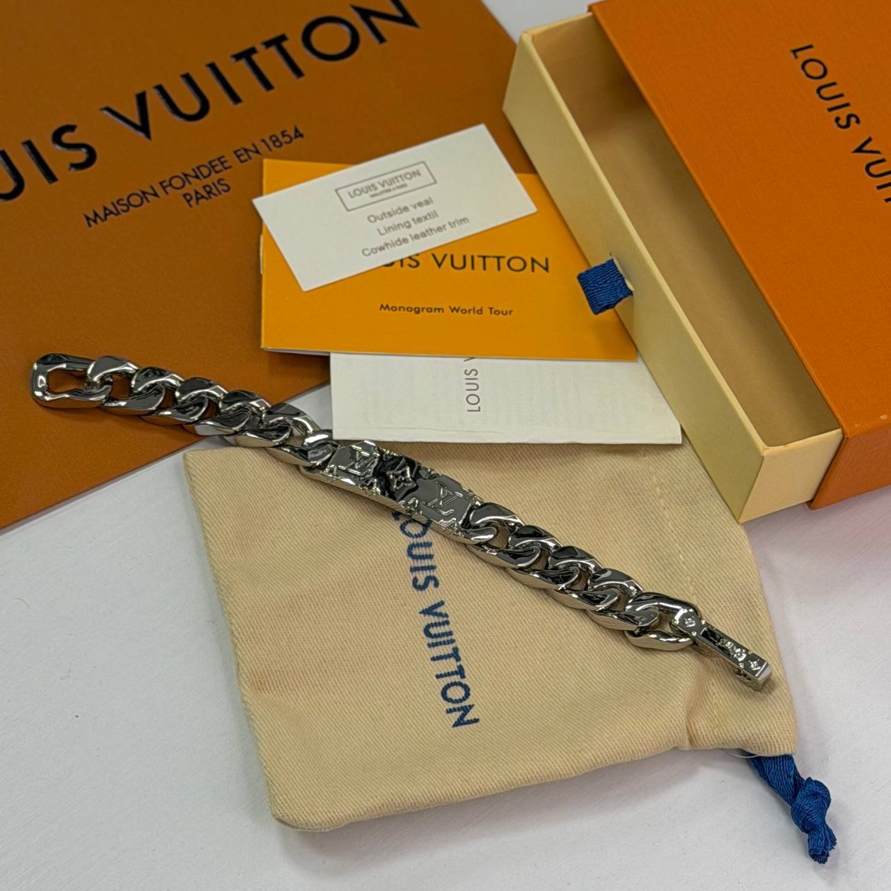 Мужской браслет в подарочной упаковке Louis Vuitton Луи Витон, фото №6