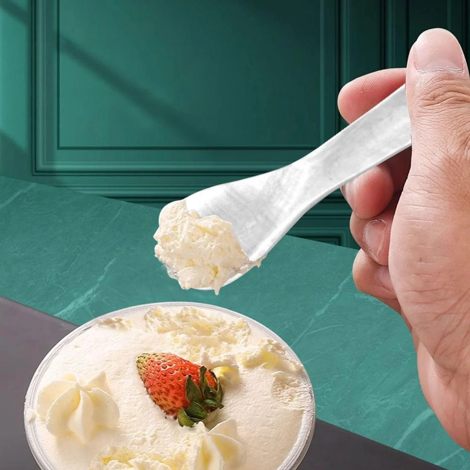 Набор из 4 ложек для мисок Creative Tableware, кухонные инструменты, аппликаторы для обмакивания, десертные ложки, фото №6