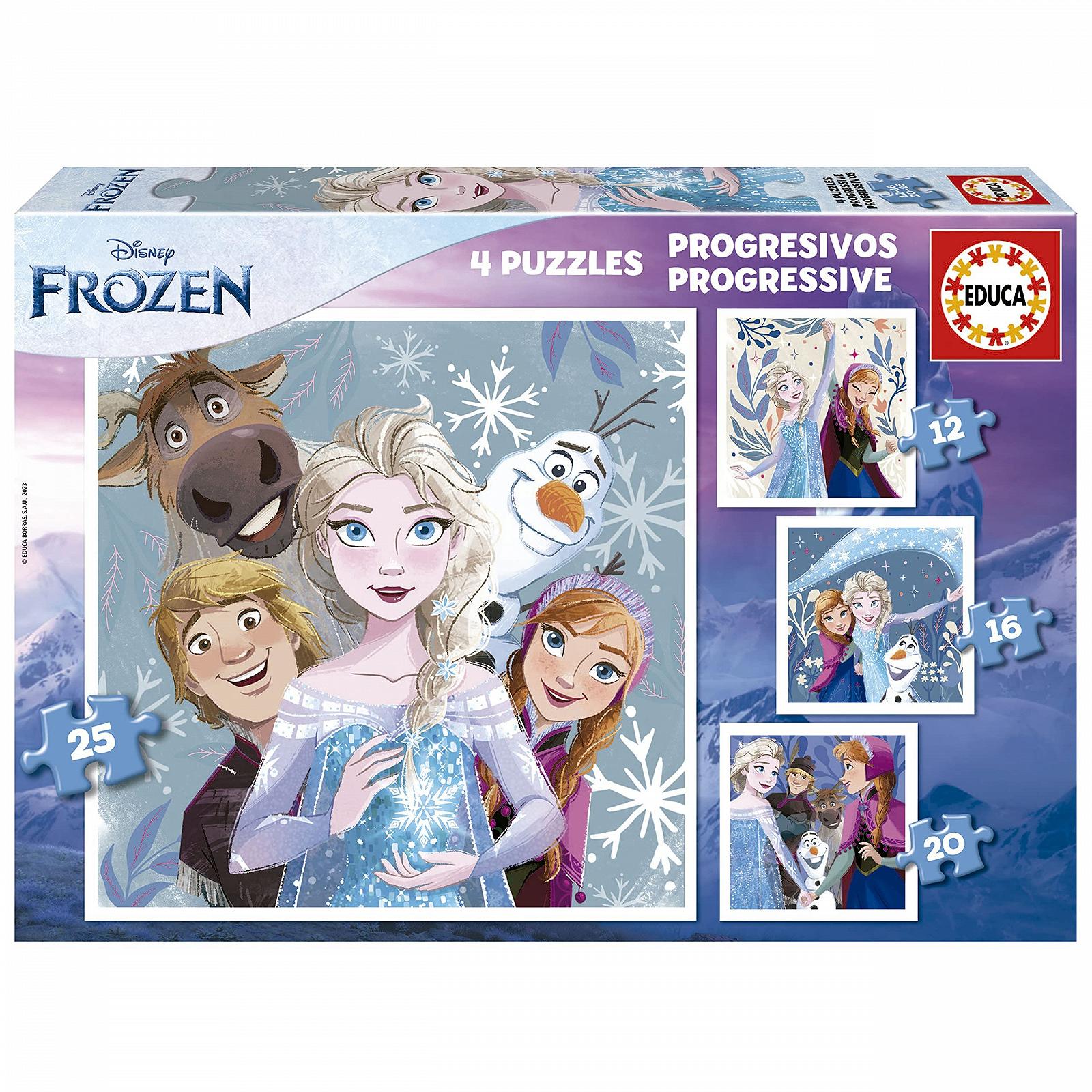 Пазл Educa Disney Frozen 4-в-1 12/16/20/25 элементов (19735), фото №1 Пазл Educa Disney Frozen 4-в-1 12/16/20/25 элементов (19735), фото №1