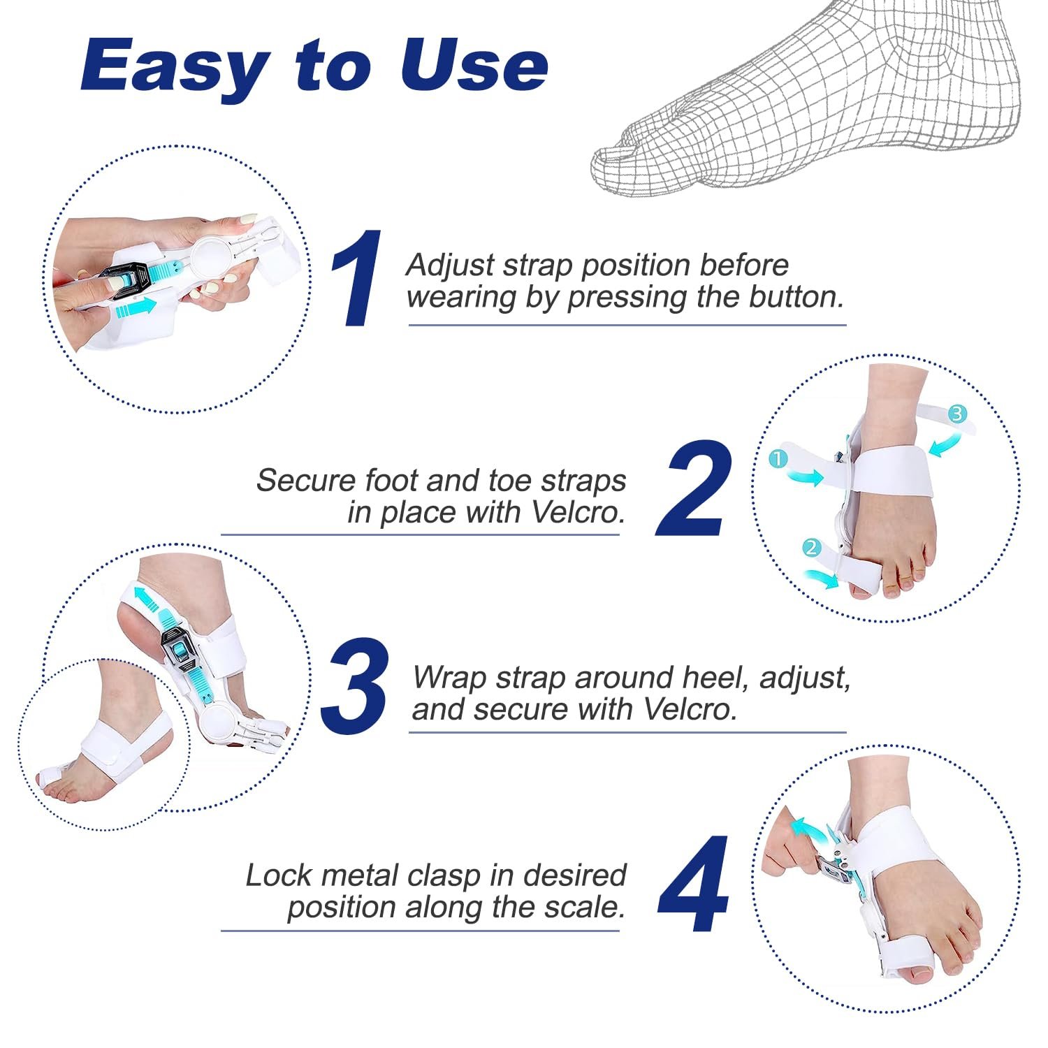 Коректор великого пальця стопи LangRay Hallux Valgus, Роздільник, фото №5