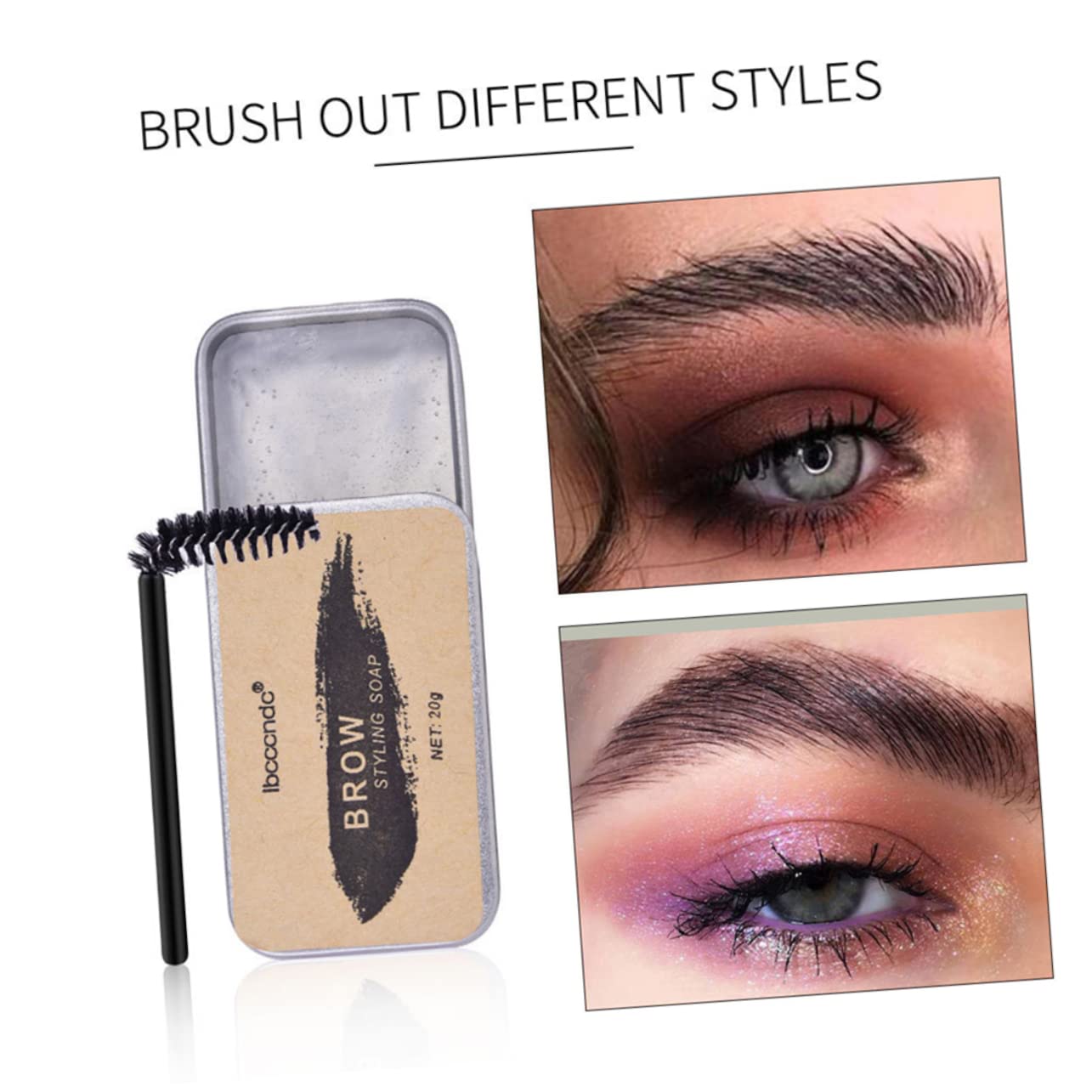 Паста FRCOLOR 2 Набори Натуральний Бальзам для брів Помада для оформлення брів з пензлем Нержавіюча сталь 3D, фото №6