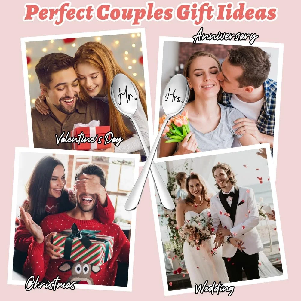 Ложка з гравіюванням Mr Mrs Кавова, фото №7