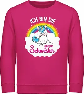 Світшот Дитячий Світшот і Дівчаток Shirtracer Я Старша Сестра Єдиноріг - Фото 1