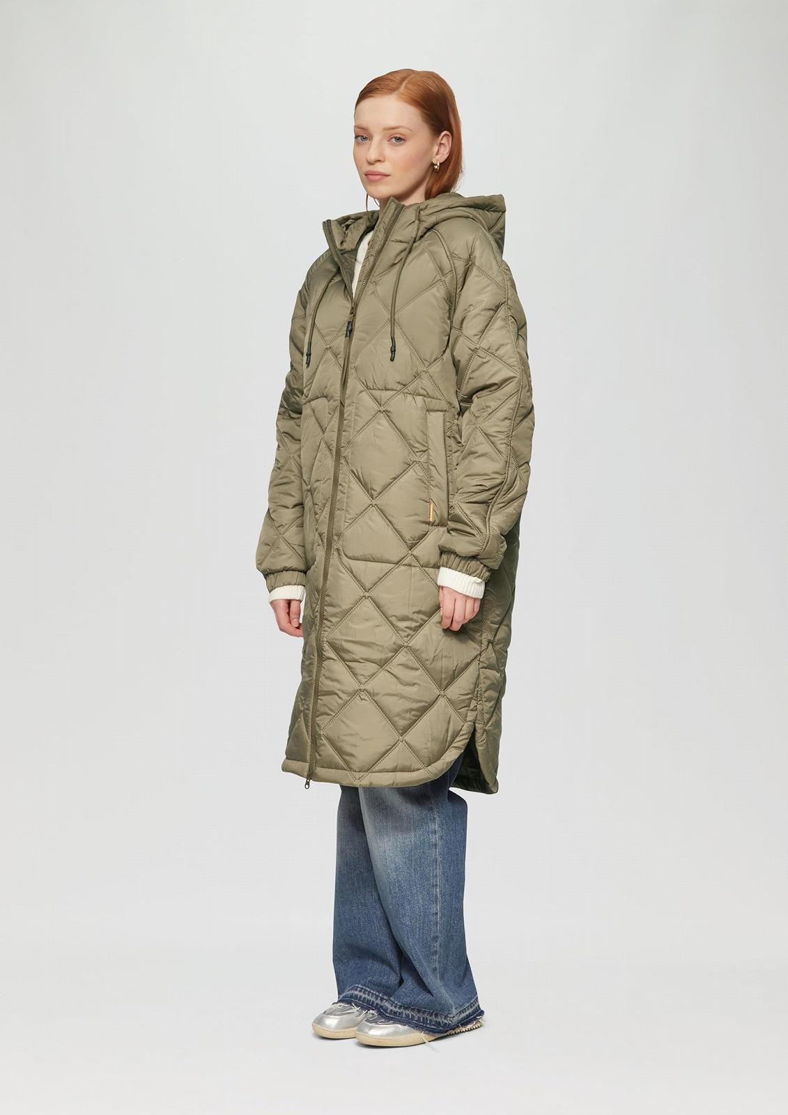 Пальто QS З капюшоном з тисненням, фото №6