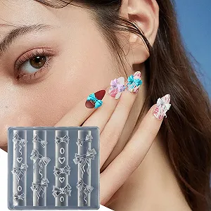 Силіконові форми для декору нігтів 3D Heart Bows synthetic.ua - Фото 1