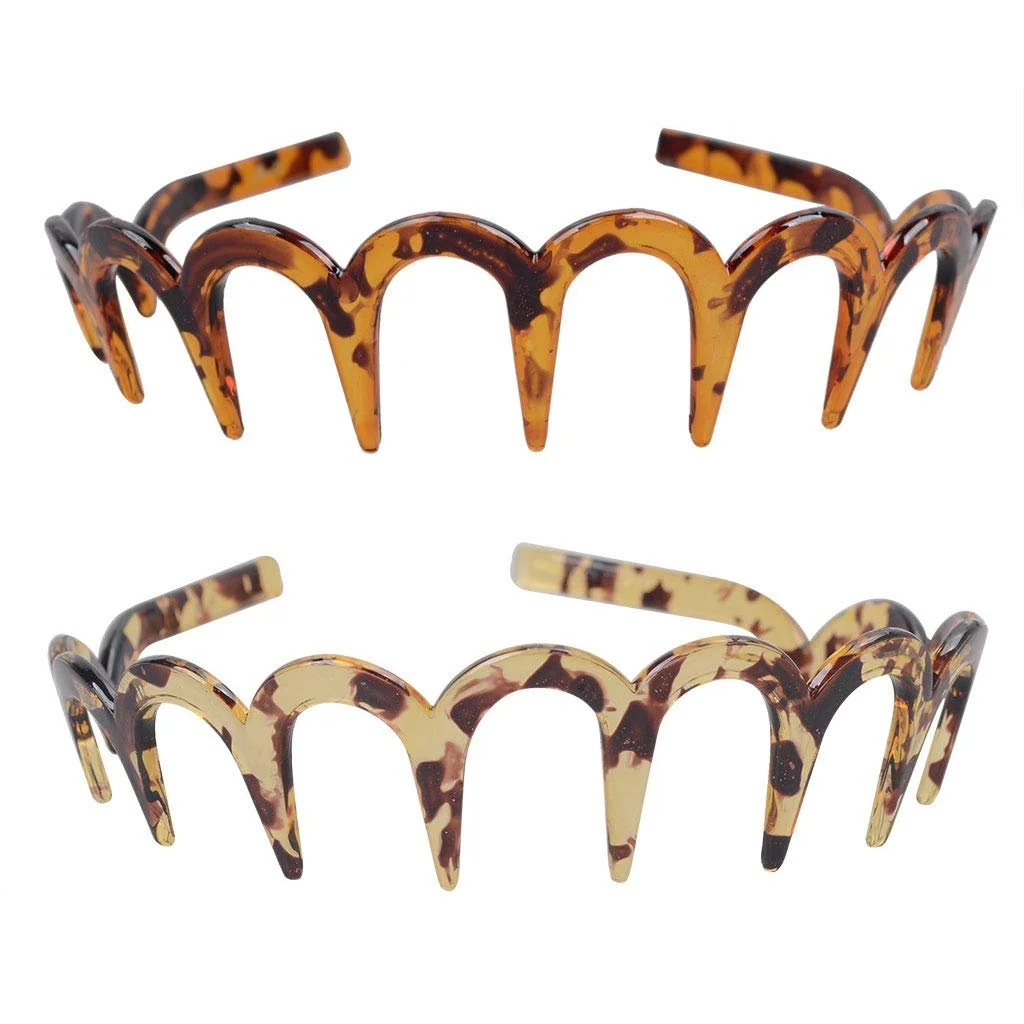 Обруч для волосся Fodattm Zig Zag Пластик 2 шт B#, фото №1