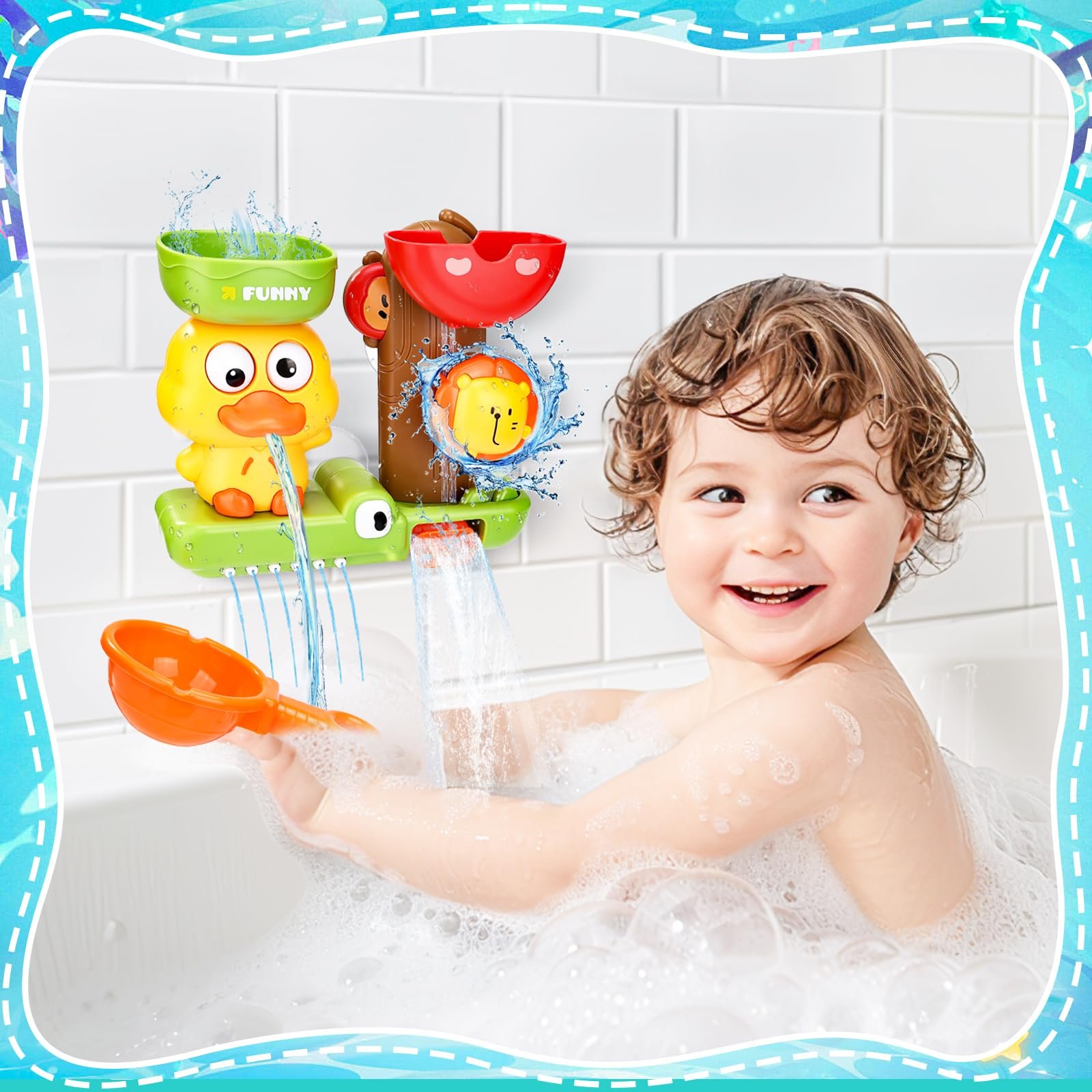 Игрушка для ванны Утка Лев для детей, фото №6