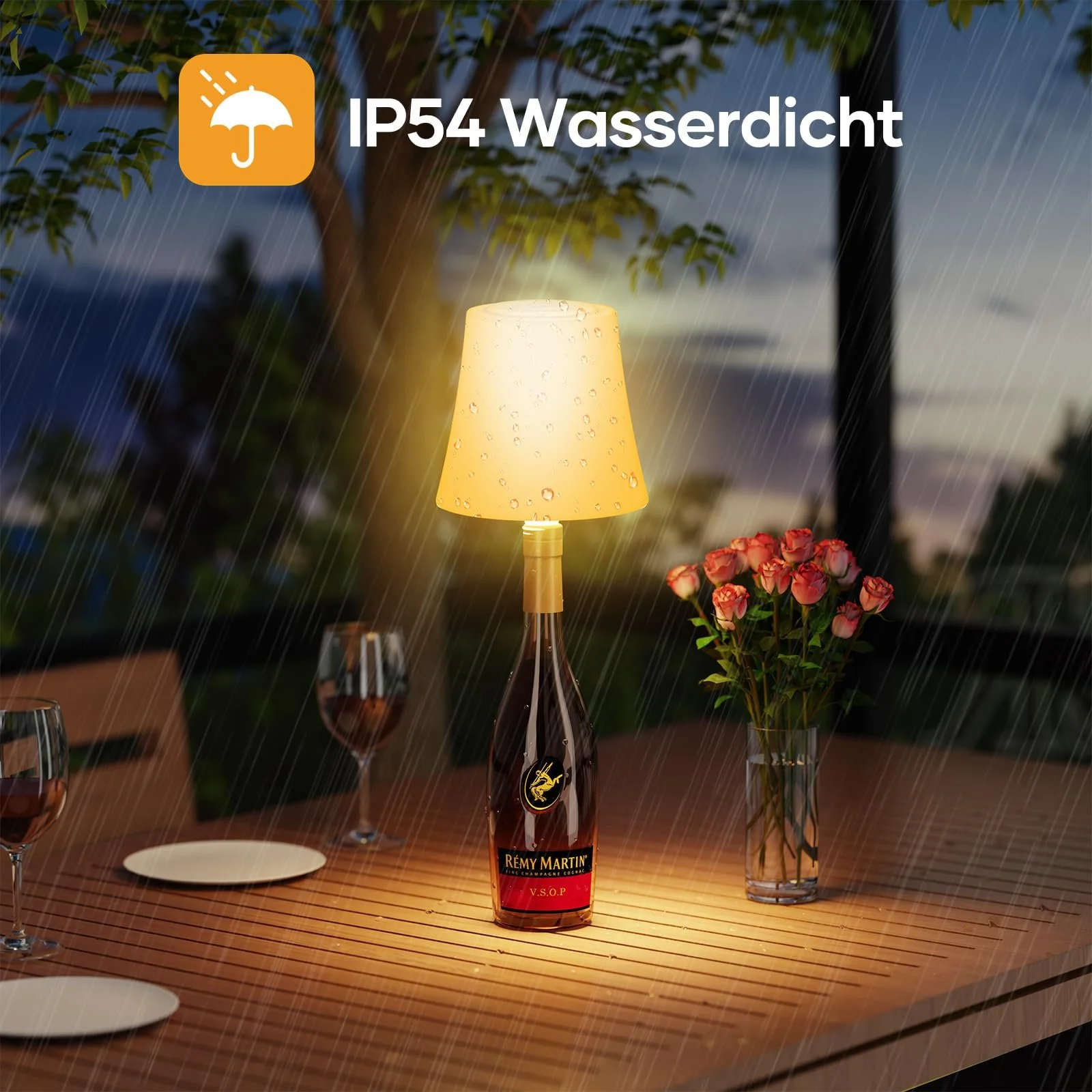 Настільна лампа для пляшок Suright LED бездротова акумуляторна RGB IP54, фото №5