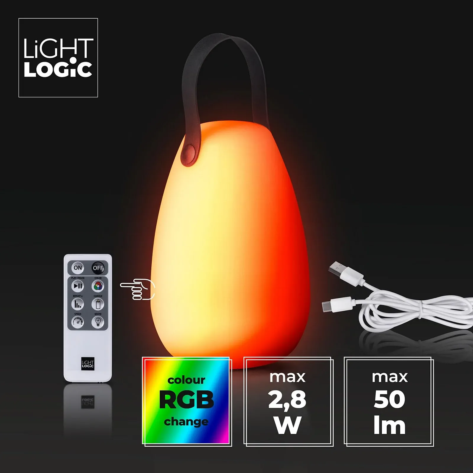 Настільна лампа LightLogic Oxor 31250 LED IP44, фото №4