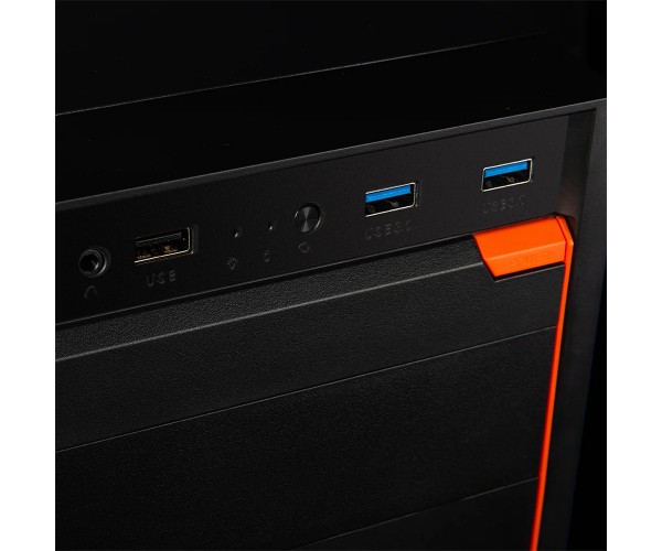 Корпус LogicConcept J23 USB 3.0x2+2.0x2 BLACK без БЖ ATX, фото №5