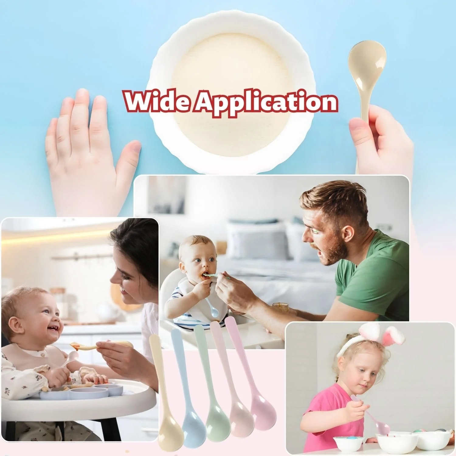 Ложки Пластикові 5 шт Кольорові, фото №4