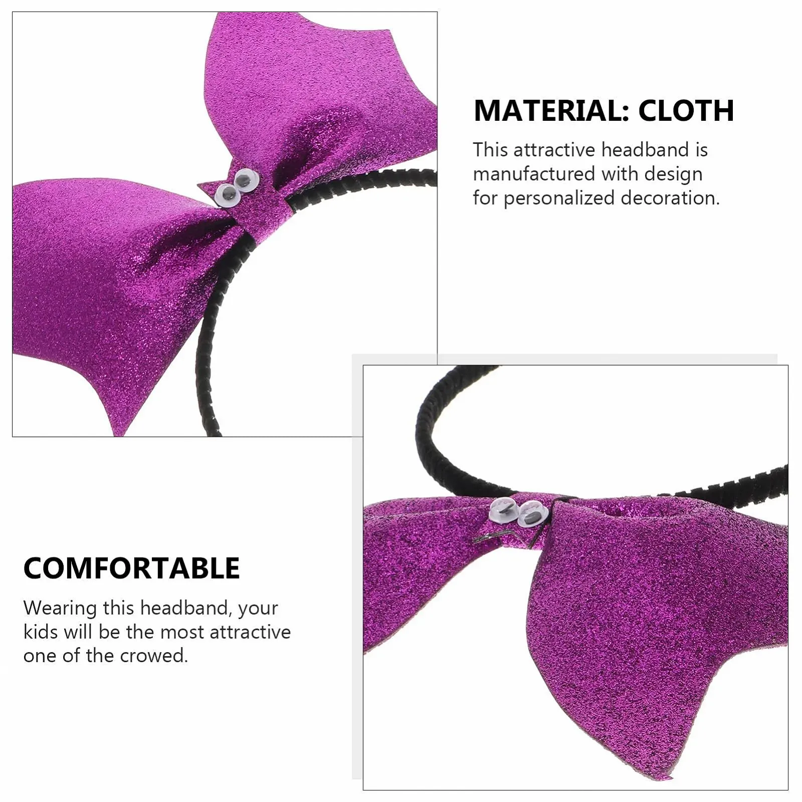 Обруч для волосся Lurrose Блискучий, фото №5