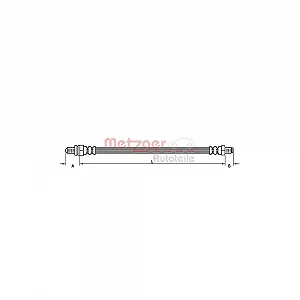 Гальмівний шланг METZGER 4110134 для FORD ASÜNA, задній міст зліва - Фото 1