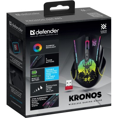 Мышка Defender Kronos GM-695 Wireless Black (52695), фото №9 Мышка Defender Kronos GM-695 Wireless Black (52695), фото №9